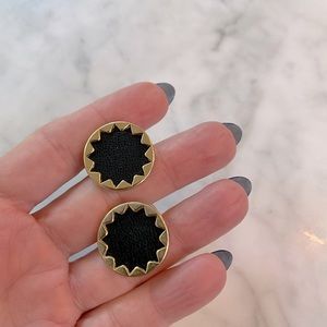 House of Harlow 1960 Black Sun burst earrings